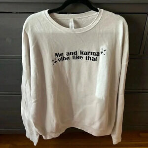 Me and Karma Vibe Like That Taylor Swift Sweatshirt Size XL